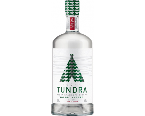 Водка TUNDRA Nordic Nature 40%, 0.5л, Россия, 0.5 L