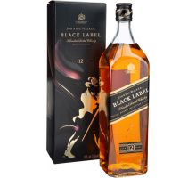 Виски JOHNNIE WALKER Black Label Шотландский купажированный 12 лет, 40%, п/у, 1л, Великобритания, 1 L