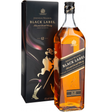 Виски JOHNNIE WALKER Black Label Шотландский купажированный 12 лет, 40%, п/у, 1л, Великобритания, 1 L