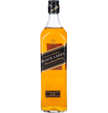 Виски JOHNNIE WALKER Black Label Шотландский купажированный 12 лет, 40%, 0.7л, Великобритания, 0.7 L