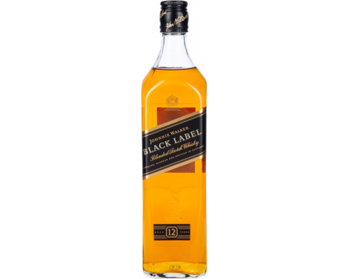 Виски JOHNNIE WALKER Black Label Шотландский купажированный 12 лет, 40%, 0.7л, Великобритания, 0.7 L