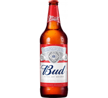 Пиво светлое BUD пастеризованное, 5%, 0.75л, Россия, 0.75 L