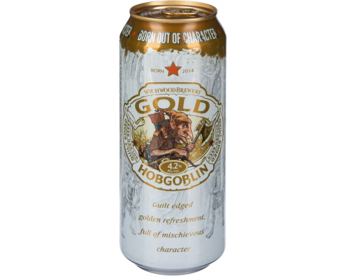 Пиво светлое HOBGOBLIN Gold фильтрованное пастеризованное, 4,2%, 0.5л, Великобритания, 0.5 L