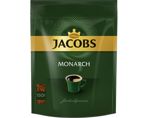 Кофе растворимый JACOBS Monarch натуральный сублимированный, 150г, Россия, 150 г