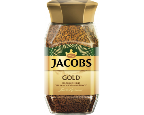 Кофе растворимый JACOBS Gold натуральный сублимированный, ст/б, 95г, Россия, 95 г