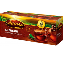 Чай черный ЛИСМА Крепкий, 25х2г, Россия, 25 пак