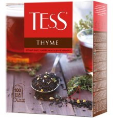 Чай черный TESS Thyme с чабрецом и цедрой лимона, 100пак, Россия, 100 пак