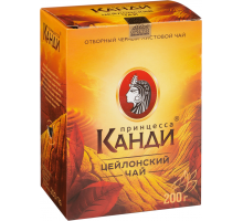 Чай черный ПРИНЦЕССА КАНДИ Цейлонский листовой, 200г, Россия, 200 г