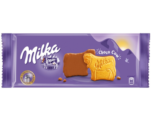 Печенье MILKA Choco Cow глазированное молочным шоколадом, 200г, Польша, 200 г