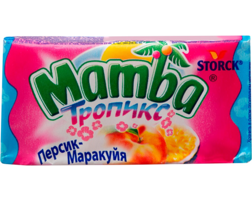 Конфеты жевательные MAMBA Тропикс, 26,5г, Германия, 26,5 г