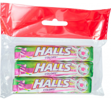 Карамель леденцовая HALLS Colors ассорти, 3х25г, Россия, 75 г