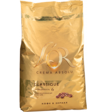 Кофе зерновой L’OR Crema Absolu Classique натуральный жареный, 1кг, Россия, 1000 г