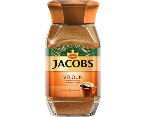 Кофе растворимый JACOBS Velour натуральный порошкообразный, ст/б, 95г, Россия, 95 г