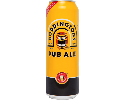 Пиво светлое BODDINGTON`S Pub ale пастеризованное, 4,6%, ж/б, 0.5л, Великобритания, 0.5 L