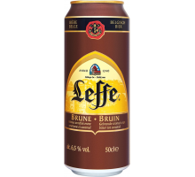 Пиво темное LEFFE Brun пастеризованное, 6,5%, ж/б, 0.5л, Бельгия, 0.5 L