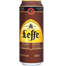 Пиво темное LEFFE Brun пастеризованное, 6,5%, ж/б, 0.5л, Бельгия, 0.5 L