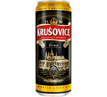 Пиво темное KRUSOVICE Cerne фильтрованное пастеризованное, 3,8%, ж/б, 0.5л, Чехия, 0.5 L