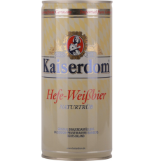 Пиво светлое KAISERDOM Hefe-Weisbier нефильтрованное пастеризованное, 4,7%, ж/б, 1л, Германия, 1 L