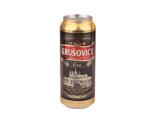 Пиво темное KRUSOVICE Cerne фильтрованное пастеризованное, 3,8%, ж/б, 0.5л, Чехия, 0.5 L