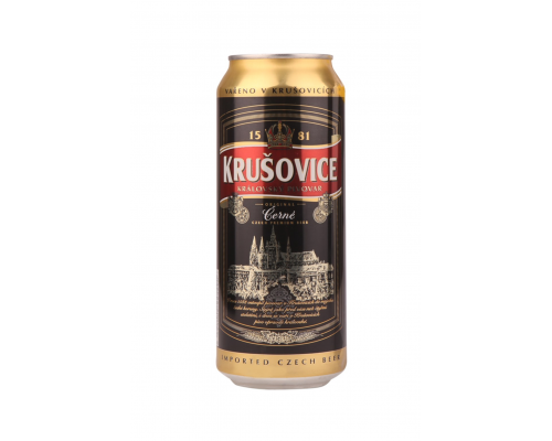 Пиво темное KRUSOVICE Cerne фильтрованное пастеризованное, 3,8%, ж/б, 0.5л, Чехия, 0.5 L