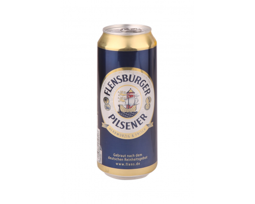 Пиво светлое FLENSBURGER Pilsener фильтрованное пастеризованное, 4,8%, ж/б, 0.5л, Германия, 0.5 L