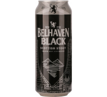 Пиво темное BELHAVEN Black scottish stout фильтрованное пастеризованное, 4,2%, ж/б, 0.44л, Великобритания, 0.44 L