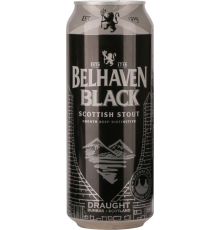 Пиво темное BELHAVEN Black scottish stout фильтрованное пастеризованное, 4,2%, ж/б, 0.44л, Великобритания, 0.44 L