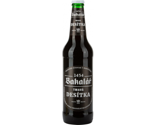 Пиво темное BAKALAR Dark beer фильтрованное пастеризованное, 3,8%, 0.5л, Чехия, 0.5 L