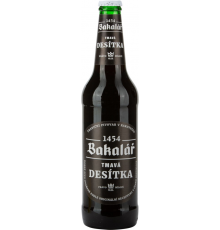 Пиво темное BAKALAR Dark beer фильтрованное пастеризованное, 3,8%, 0.5л, Чехия, 0.5 L