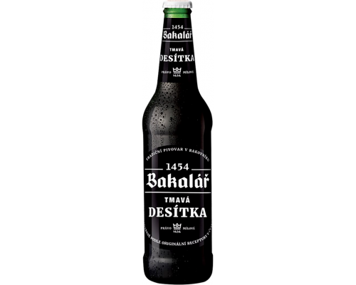 Пиво темное BAKALAR Dark beer фильтрованное пастеризованное, 3,8%, 0.5л, Чехия, 0.5 L