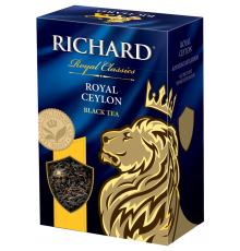 Чай черный RICHARD Royal Ceylon Цейлонский листовой, 90г, Россия, 90 г