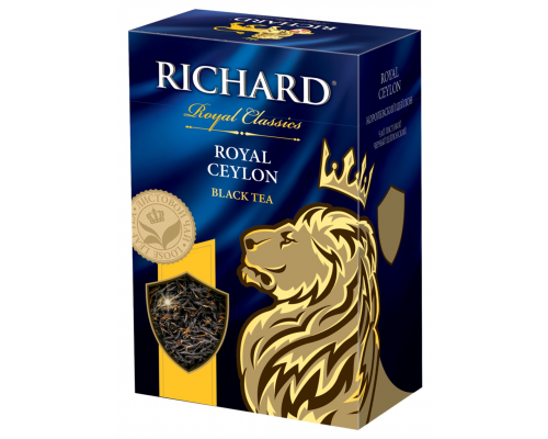 Чай черный RICHARD Royal Ceylon Цейлонский листовой, 90г, Россия, 90 г