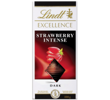 Шоколад темный LINDT Excellence Клубника, 100г, Германия, 100 г