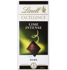 Шоколад темный LINDT Excellence Лайм, 100г, Франция, 100 Г