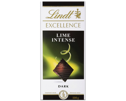 Шоколад темный LINDT Excellence Лайм, 100г, Франция, 100 Г