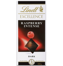 Шоколад темный LINDT Excellence Малина, 100г, Франция, 100 г