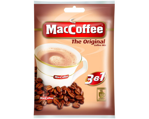 Напиток кофейный растворимый MACCOFFEE 3в1, 10пак, Россия, 10 пак