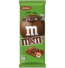 Шоколад молочный M&M'S с фундуком и разноцветным драже, 122г, Россия, 122 г