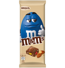 Шоколад молочный M&M'S с миндалем и разноцветным драже, 122г, Россия, 122 г