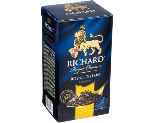 Чай черный RICHARD Royal Ceylon Цейлонский байховый, 25пак, Россия, 25 саш