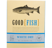 Вино GOOD FISH белое сухое, 3л, Россия, 3 L