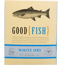 Вино GOOD FISH белое сухое, 3л, Россия, 3 L