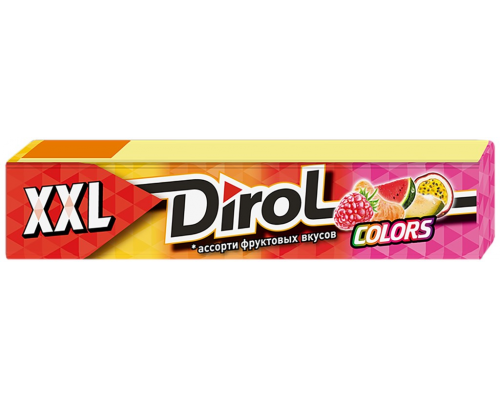 Жевательная резинка DIROL Colors XXL ассорти фруктовых вкусов, 19Г, Россия, 19 г