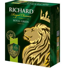 Чай зеленый RICHARD Royal Green Китайский байховый, 100пак, Россия, 100 пак