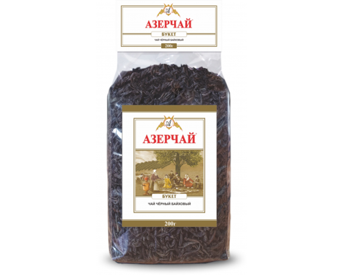 Чай черный AZERCAY Букет, листовой, 200г, Россия, 200 г