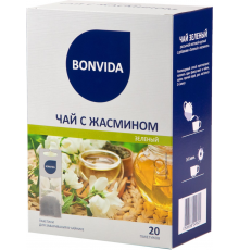 Чай зеленый BONVIDA с жасмином листовой, 20пак, Россия, 20 пак