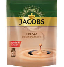 Кофе растворимый JACOBS Crema натуральный сублимированный, 70г, Россия, 70 г