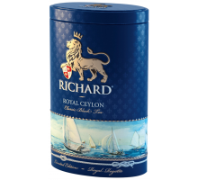 Чай черный RICHARD Royal Ceylon Цейлонский листовой, ж/б, 80г, Россия, 80 г