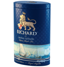 Чай черный RICHARD Royal Ceylon Цейлонский листовой, ж/б, 80г, Россия, 80 г