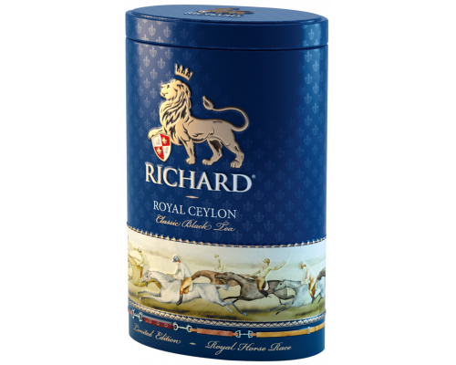 Чай черный RICHARD Royal Ceylon Цейлонский листовой, ж/б, 80г, Россия, 80 г